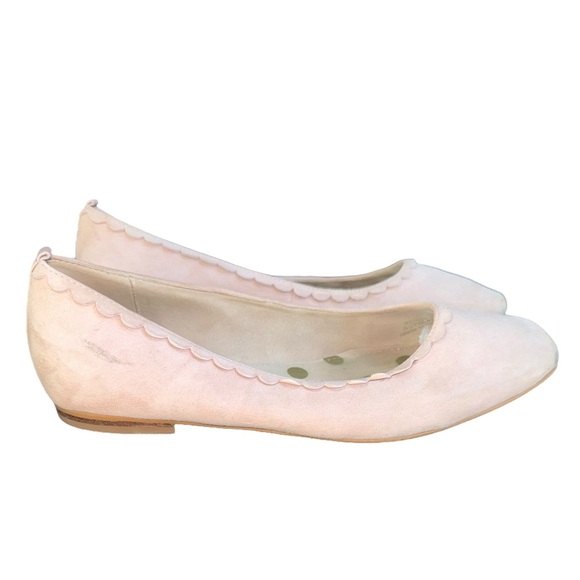 BODEN Olive Suede Ballerina Flats in Milkshake Pink EU Size 41 US Size 9.5 - Picture 4 of 16